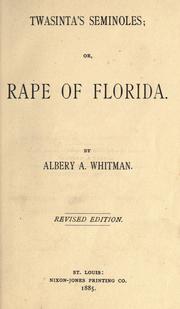 Twasinta's Seminoles by Albery Allson Whitman