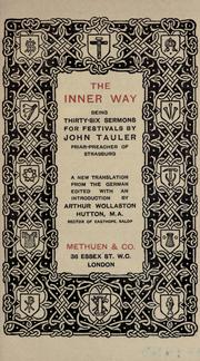 Cover of: The inner way by Tauler, Johannes