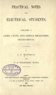 Cover of: Practical notes for electrical students ...