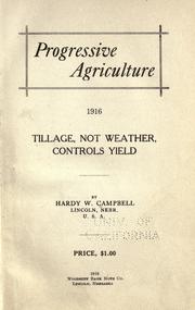 Cover of: Progressive agriculture, 1916 by Hardy Webster Campbell