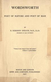 Cover of: Wordsworth: poet of nature and poet of man.