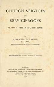 Cover of: Church services and service-books before the reformation by Henry Barclay Swete