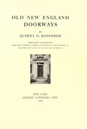 Cover of: Old New England doorways