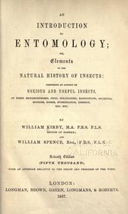 An introduction to entomology by William Kirby