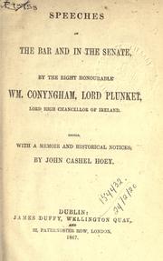 Speeches at the bar and in the senate by Plunket, William Conyngham Plunket 1st baron