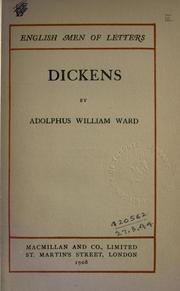 Cover of: Dickens. by Adolphus William Ward