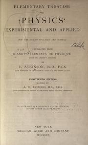 Elementary treatise on physics, experimental and applied by Adolphe Ganot