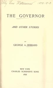 Cover of: The governor: and other stories