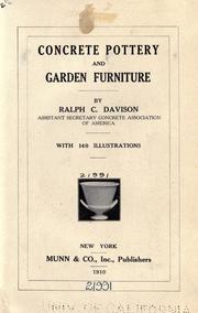 Cover of: Concrete pottery and garden furniture by Ralph C. Davison, Ralph C. Davison