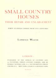 Small country houses by Sir Lawrence Weaver