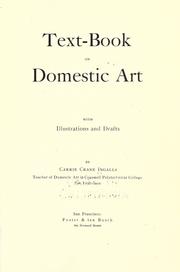 Cover of: Text-book on domestic art, with illustrations and drafts by Carrie Crane Ingalls
