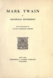 Cover of: Mark Twain by Henderson, Archibald