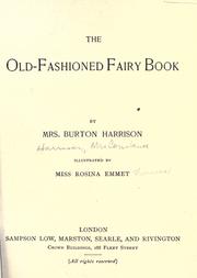 Cover of: The old-fashioned fairy book