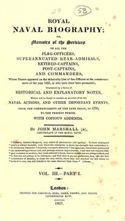 Cover of: Royal naval biography by Marshall, John