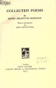 Cover of: Collected poems. by Edwin Arlington Robinson, Edwin Arlington Robinson