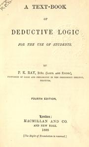 Cover of: text-book of deductive logic.