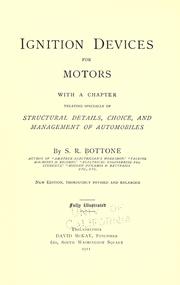 Cover of: Ignition devices for motors ..