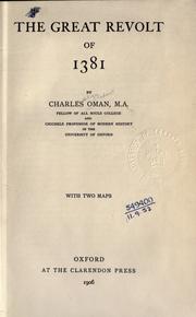 Cover of: The Great Revolt of 1381. by Charles William Chadwick Oman