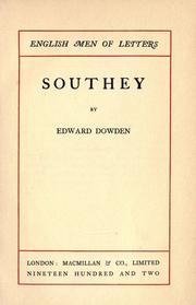 Southey by Dowden, Edward