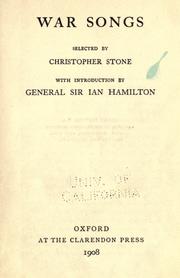 Cover of: War songs by Christopher Stone