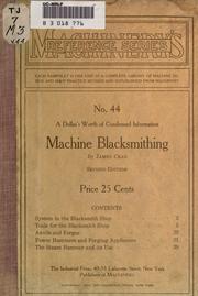 Cover of: Machine Blacksmithing by James Cran