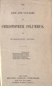 Cover of: The life and voyages of Christopher Columbus by Washington Irving, Washington Irving