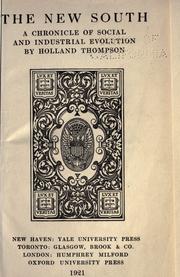 Cover of: The New South by Holland Thompson