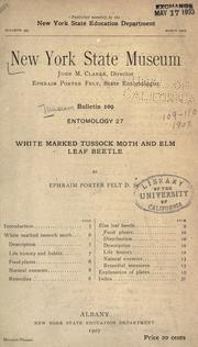 Cover of: White marked tussock moth and elm leaf beetle