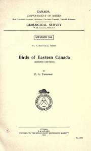 Cover of: Birds of eastern Canada by Percy Algernon Taverner, Percy Algernon Taverner