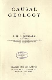 Cover of: Causal geology by Ernest Hubert Lewis Schwarz