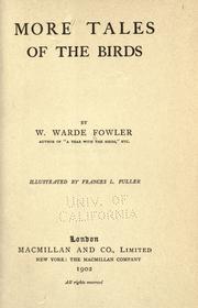 Cover of: More tales of the birds by W. Warde Fowler