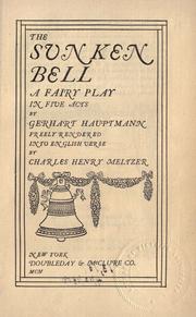 Cover of: The sunken bell by Gerhart Hauptmann
