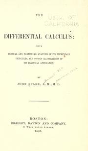 The differential calculus by John Spare