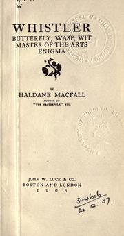 Cover of: Whistler by Haldane Macfall