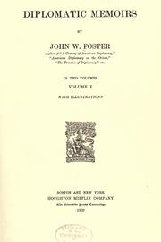 Cover of: Diplomatic memoirs by John Watson Foster, John Watson Foster