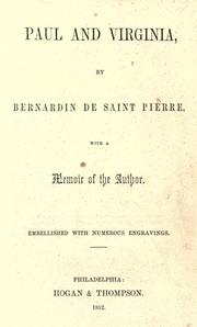 Cover of: Paul and Virginia by Bernardin de Saint-Pierre