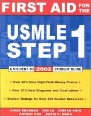 Cover of: First Aid for the USMLE Step 1 by Vikas Bhushan, Tao Le, Chirag Amin