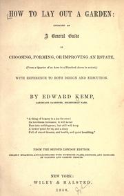 Cover of: How to lay out a garden by Edward Kemp
