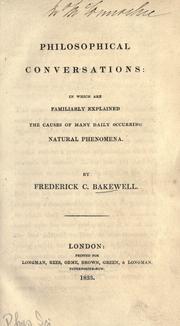 Front cover of Philosophical conversation by Frederic C. Bakewell