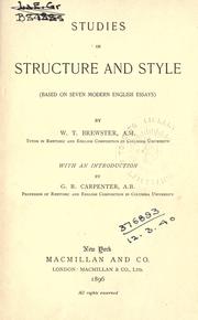 Cover of: Studies in structure and style (based on seven modern English essays).