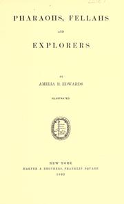 Cover of: Pharaohs, fellahs and explorers