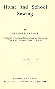 Home and school sewing by Frances Patton