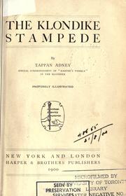 Cover of: The Klondike stampede. by Edwin Tappan Adney