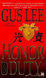 Honor and Duty by Gus Lee