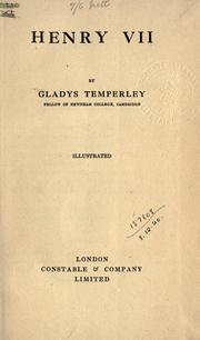 Cover of: Henry 7. by Gladys Temperley