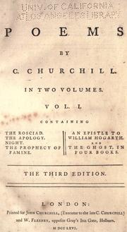 Cover of: Poems. by Charles Churchill, Charles Churchill