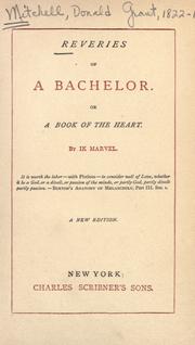 Cover of: Reveries of a bachelor by Donald Grant Mitchell