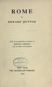 Cover of: Rome by Hutton, Edward