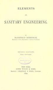 Cover of: Elements of sanitary engineering.