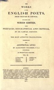 Cover of: The works of the English poets, from Chaucer to Cowper by Alexander Chalmers